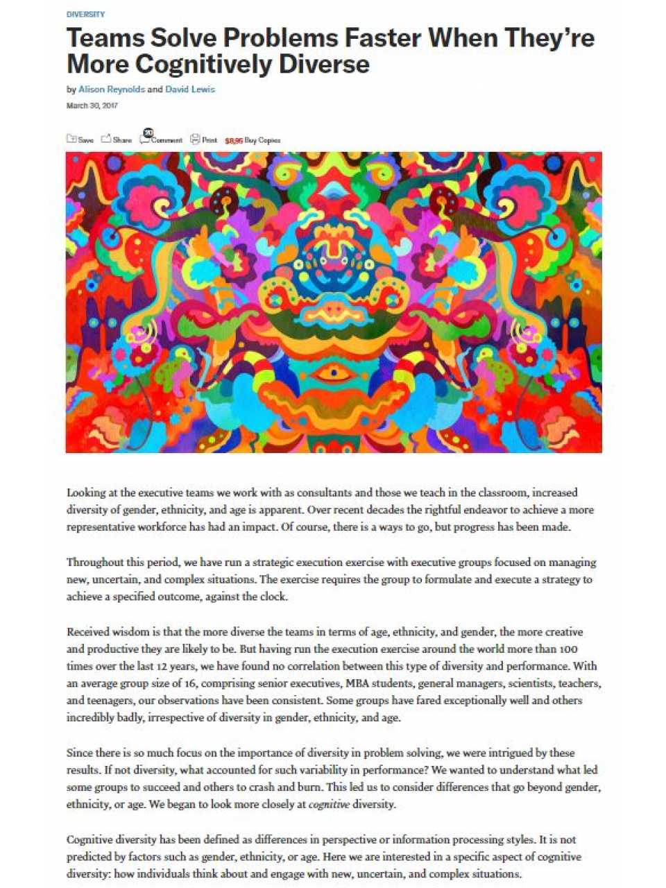 AGGIORNAMENTO PERMANENTEVIA WEBThe Diversity Bonus: building a winning team to improve business performance