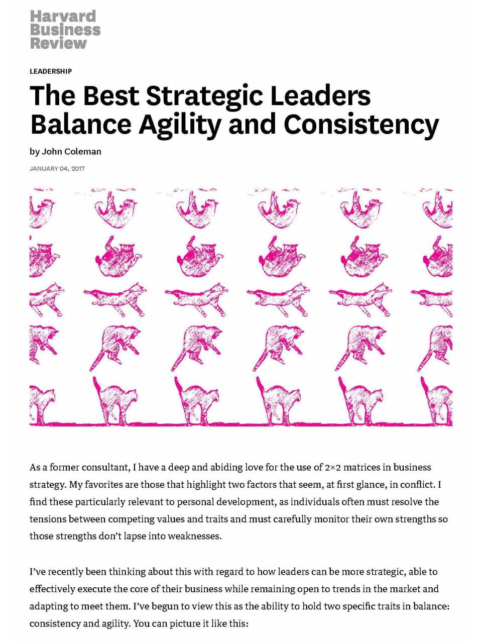 The Best Strategic Leaders Balance Agility and Consistency