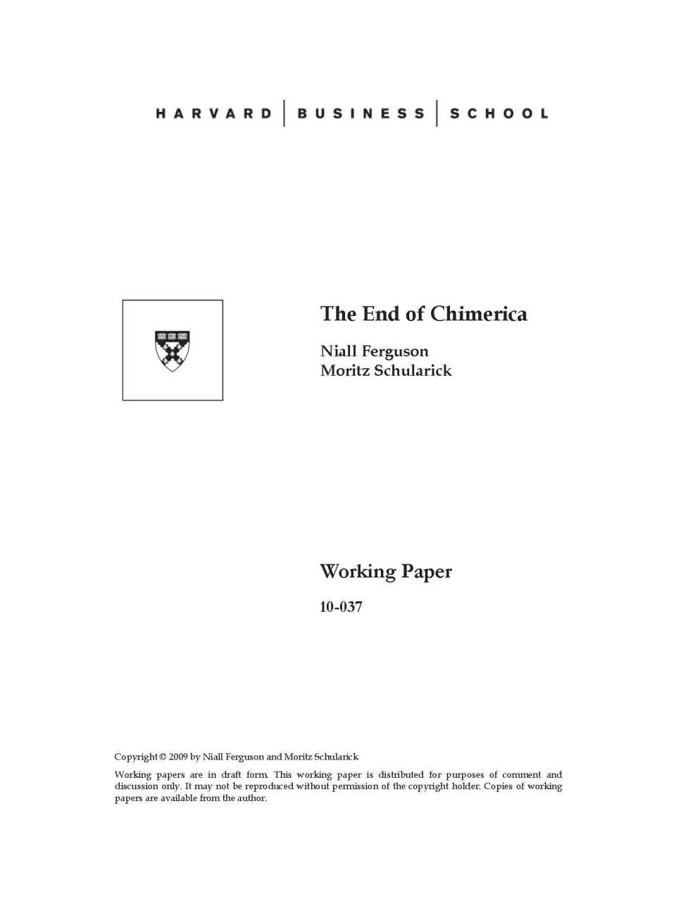 The End of Chimerica