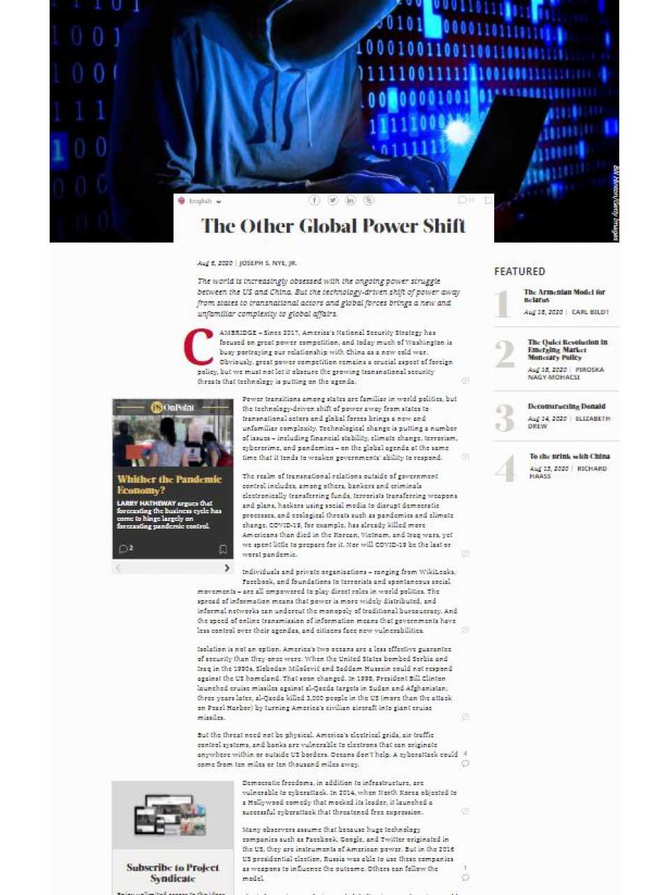 The Other Global Power Shift