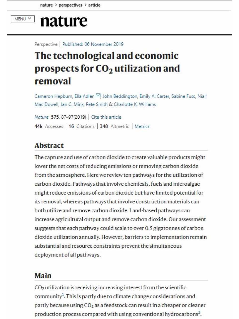 The technological and economic prospects for CO2 utilization and removal