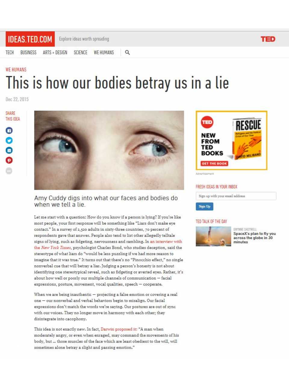 This is how our bodies betray us in a lie