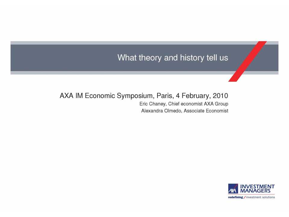 What theory and history tell us