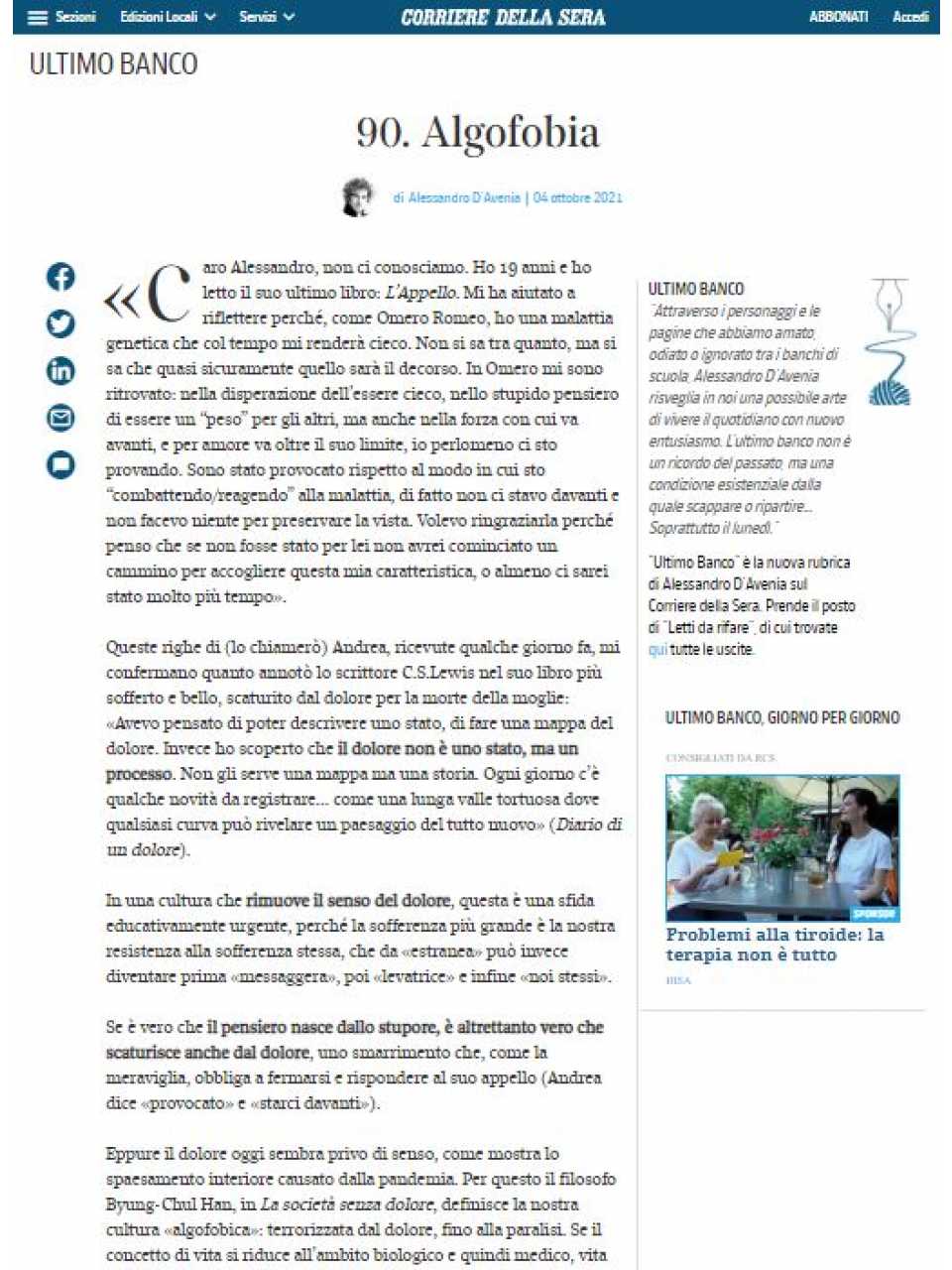 AGGIORNAMENTO PERMANENTEIN PRESENZA
Serata di fine anno.
Incontro con Alessandro D'Avenia: i ragazzi sono alieni.
Perché educare oggi è più difficile ma più entusiasmante di andare su Marte