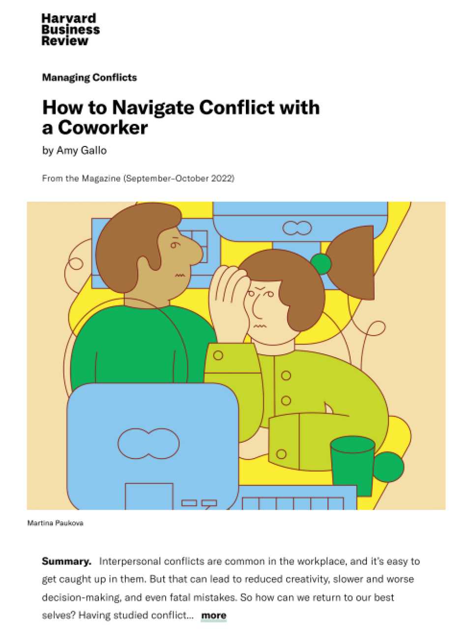How to navigate conflict with a coworker