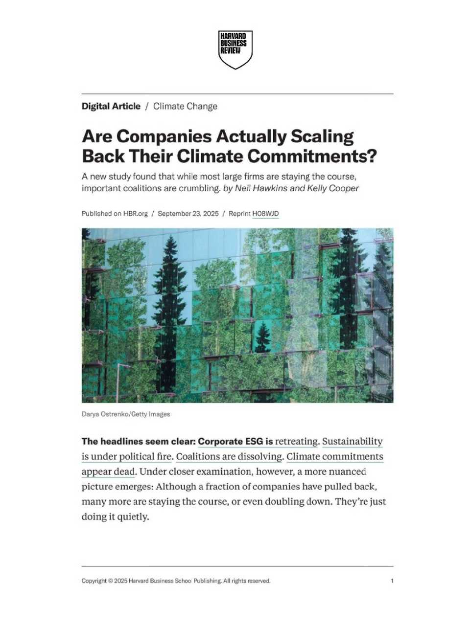 Are companies actually scaling back their climate commitments?
