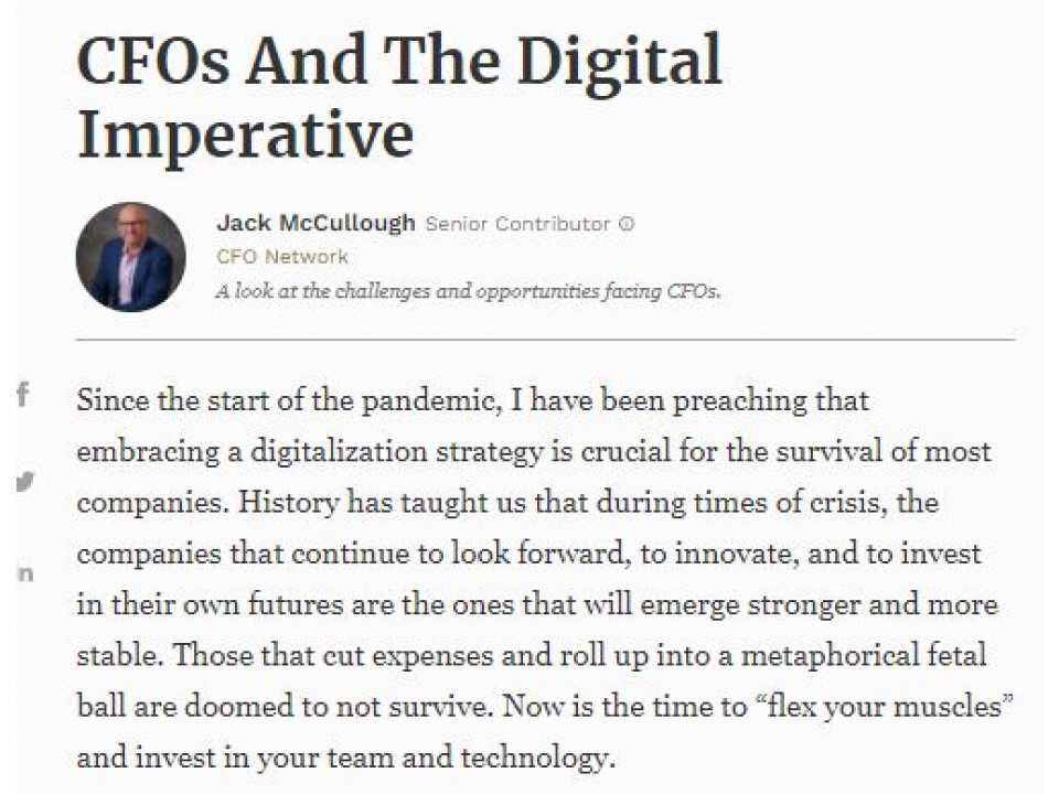CFOs and the digital imperative
