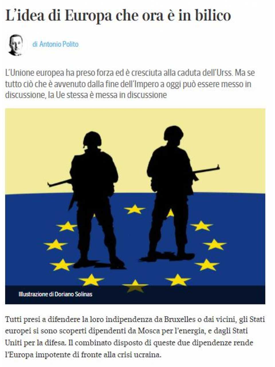 L’idea di Europa che ora è in bilico