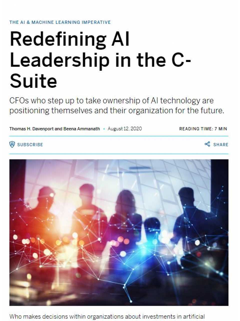 Redefining AI leadership in the c-suite