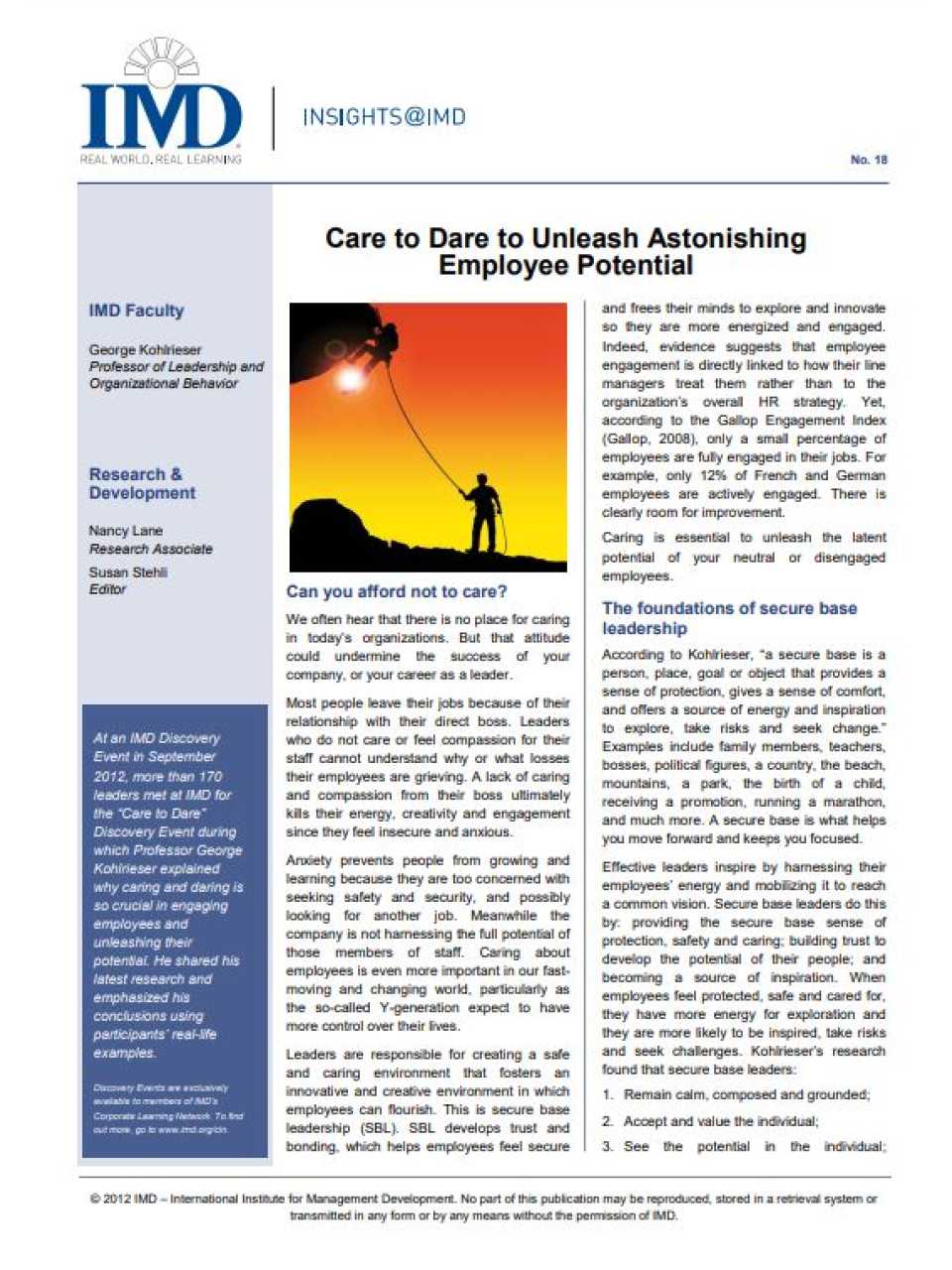 Care to dare to unleash astonishing employee potential 