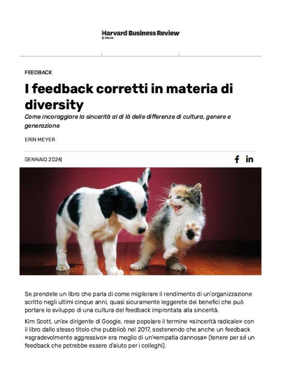 AGGIORNAMENTO PERMANENTEIN PERSON
Executive feedback: a challenge for leaders