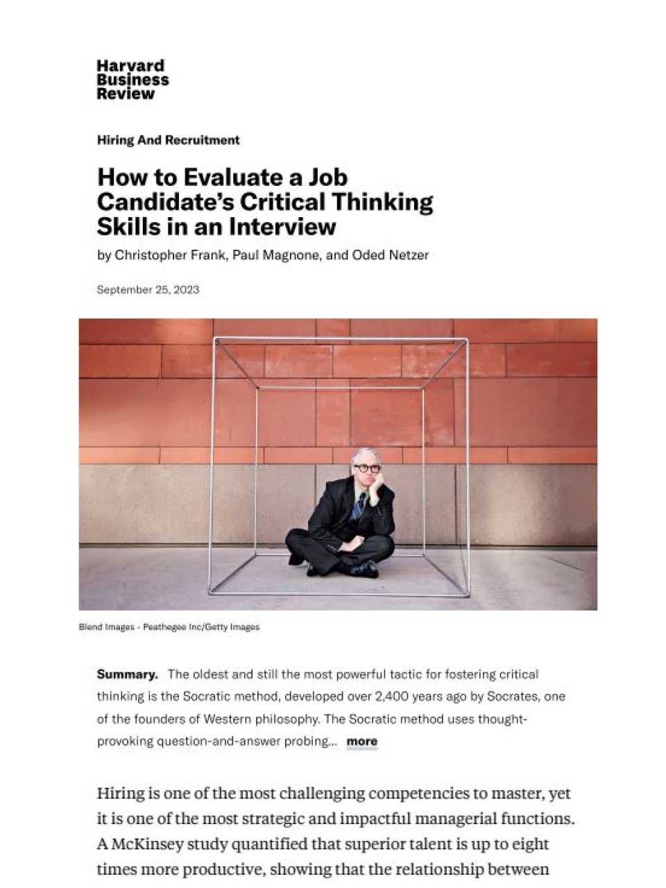 How to evaluate a job candidate’s critical thinking skills in an interview