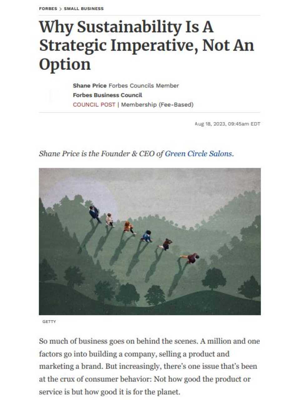 Why sustainability is a strategic imperative, not an option