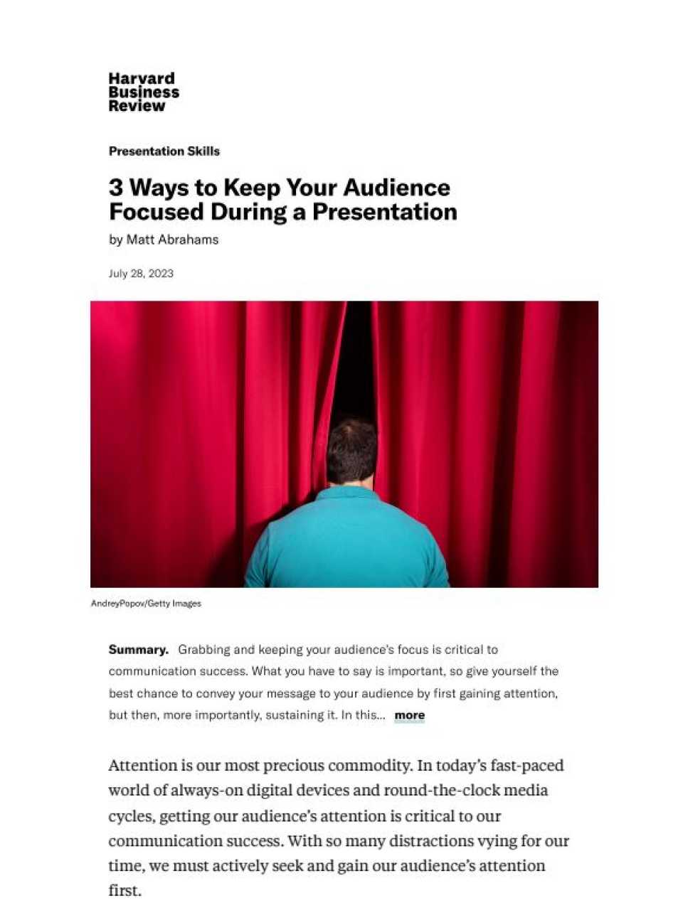 3 ways to keep your audience focused during a presentation