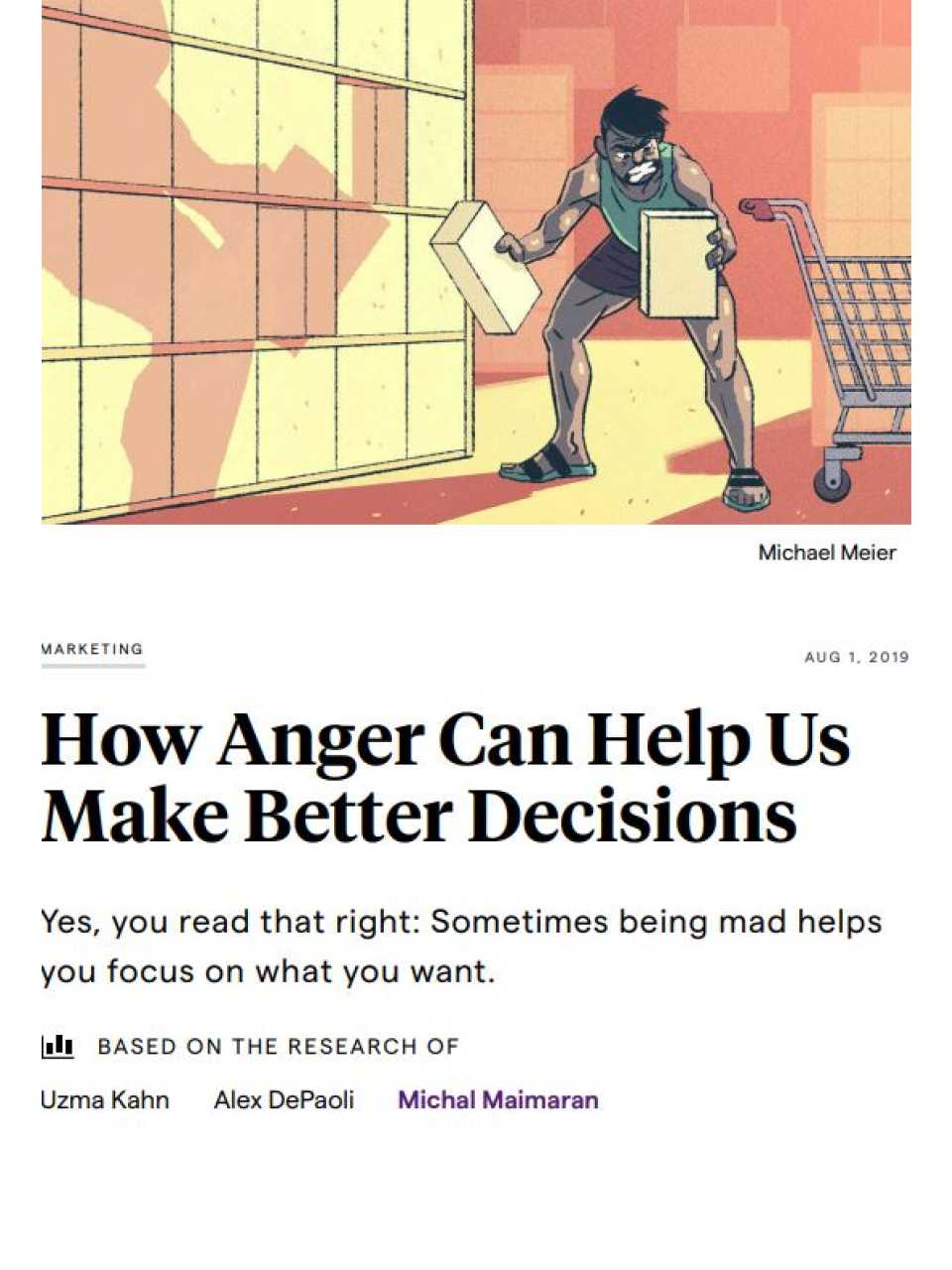 How Anger Can Help Us Make Better Decisions