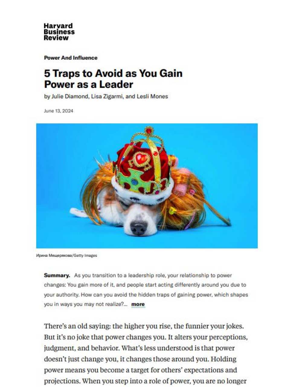5 Traps to Avoid as You Gain Power as a Leader
