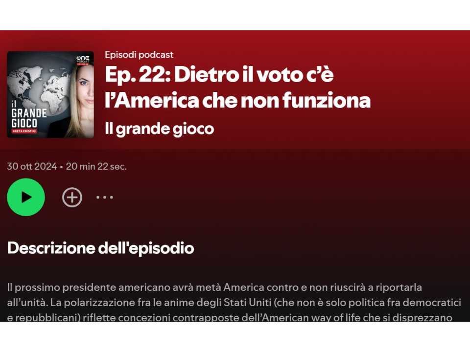 Il grande gioco - Podcast. Ep. 22: Dietro il voto c’è l’America che non funziona