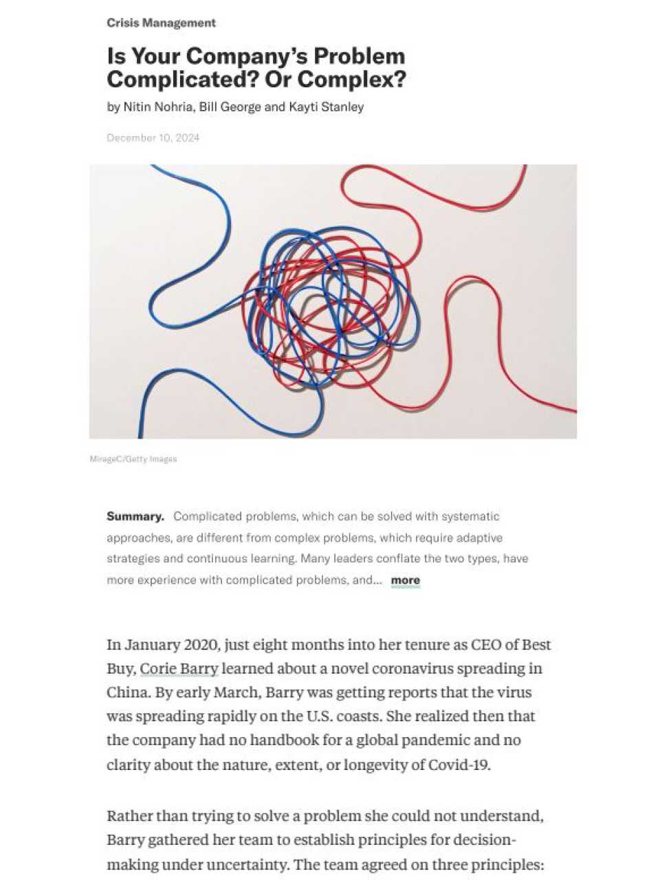 Is your company’s problem complicated? Or complex?