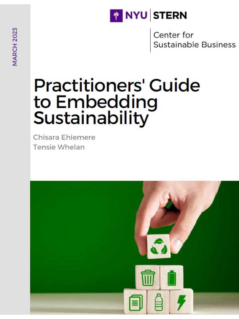 Practitioners' suide to embedding sustainability