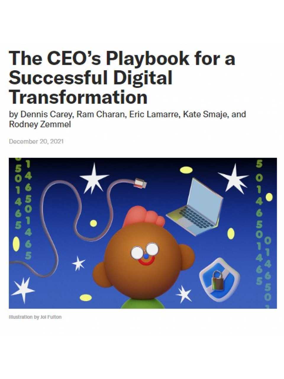 The CEO’s Playbook for a Successful Digital Transformation