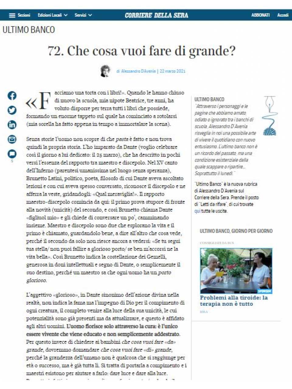 Che cosa vuoi fare di grande?