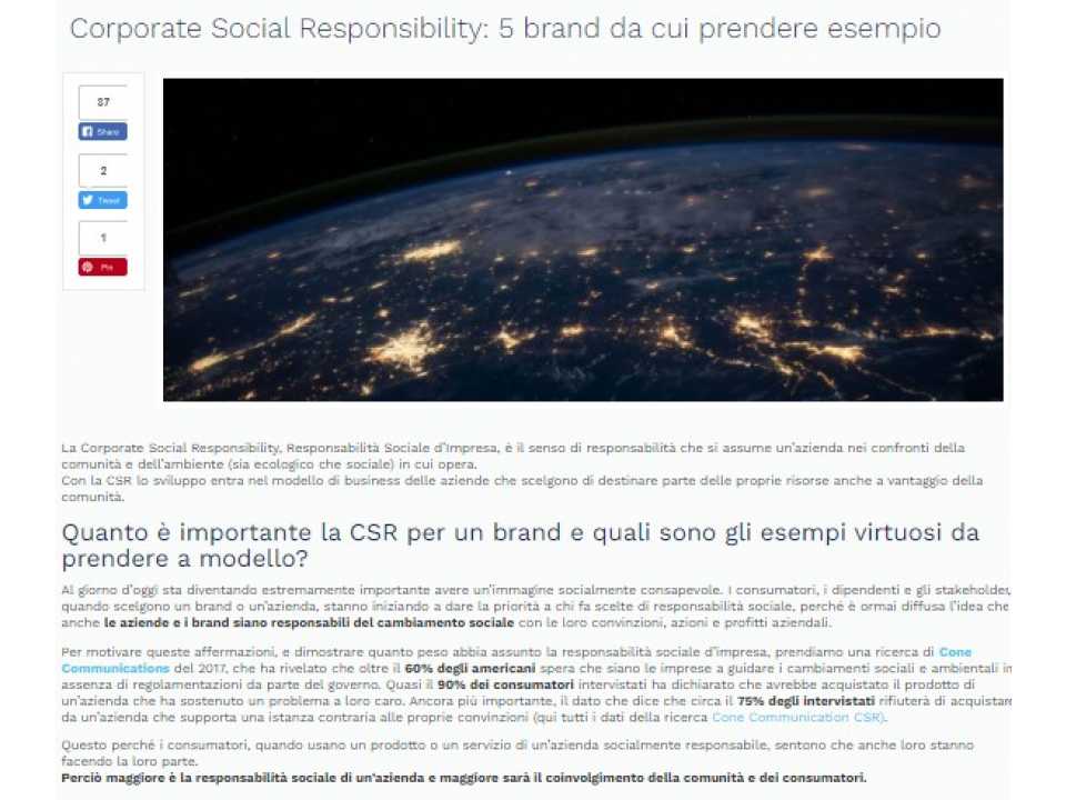 Corporate Social Responsibility: 5 brand da cui prendere esempio
