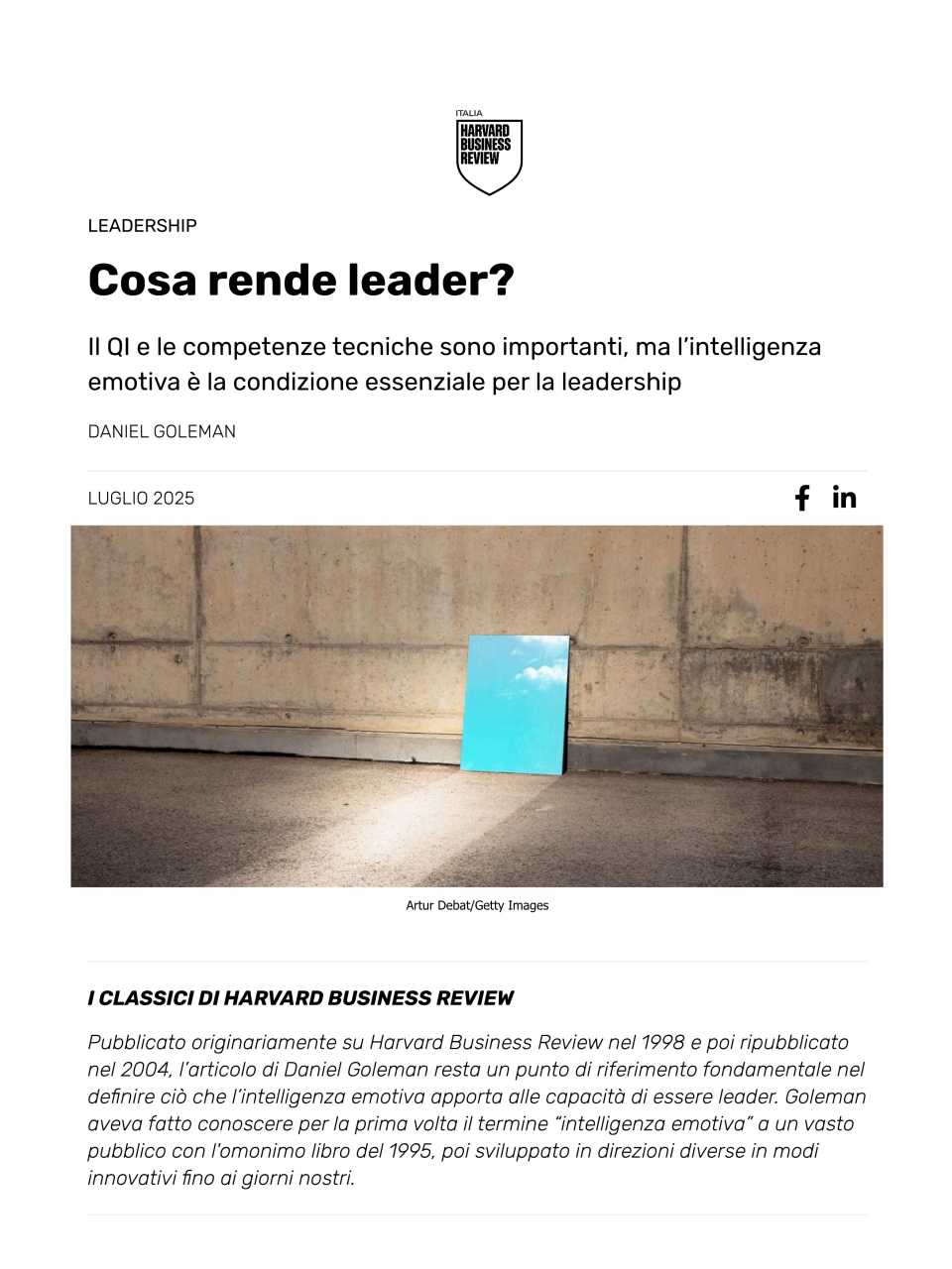 Cosa rende leader?