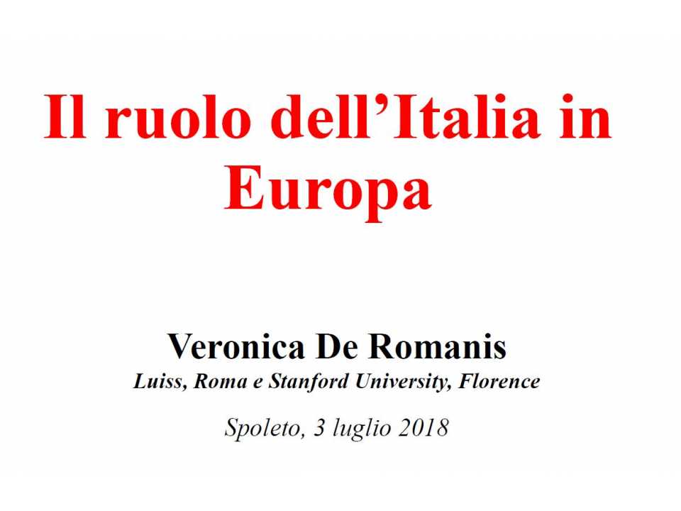 AGGIORNAMENTO PERMANENTEIN PRESENZA
L'austerità giusta ci fa crescere:
riflessioni per un'Italia nuova in Europa
