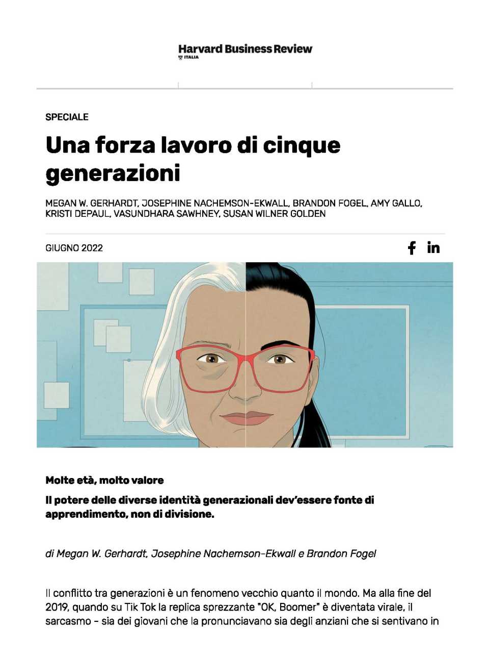 AMBROSETTI MANAGEMENT (*)IN PRESENZA E VIA WEB
Generational Gap: avvicina veterani e nuove leve per raggiungere obiettivi comuni