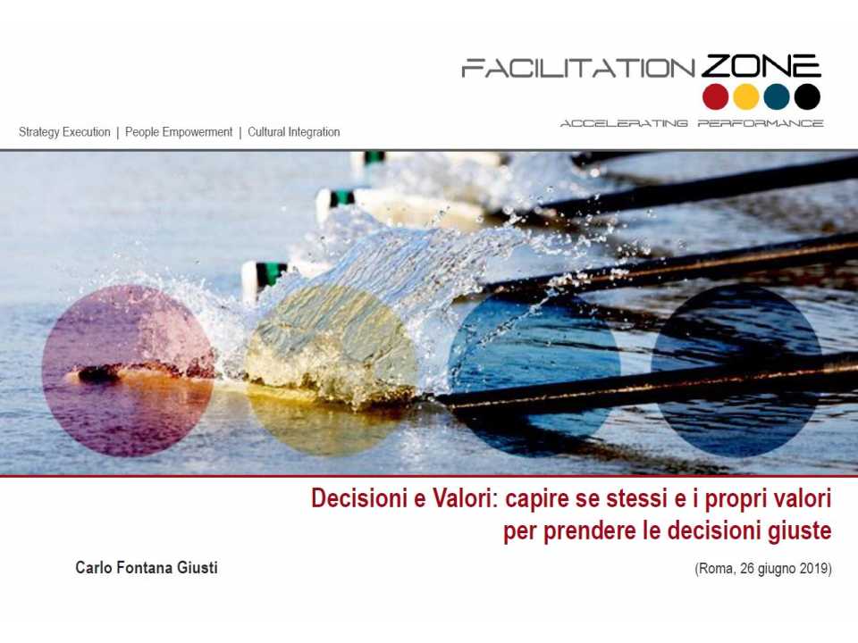 TEHA MANAGEMENT (*)IN PRESENZA
Decisioni e valori: capire se stessi e i propri valori per prendere le decisioni giuste