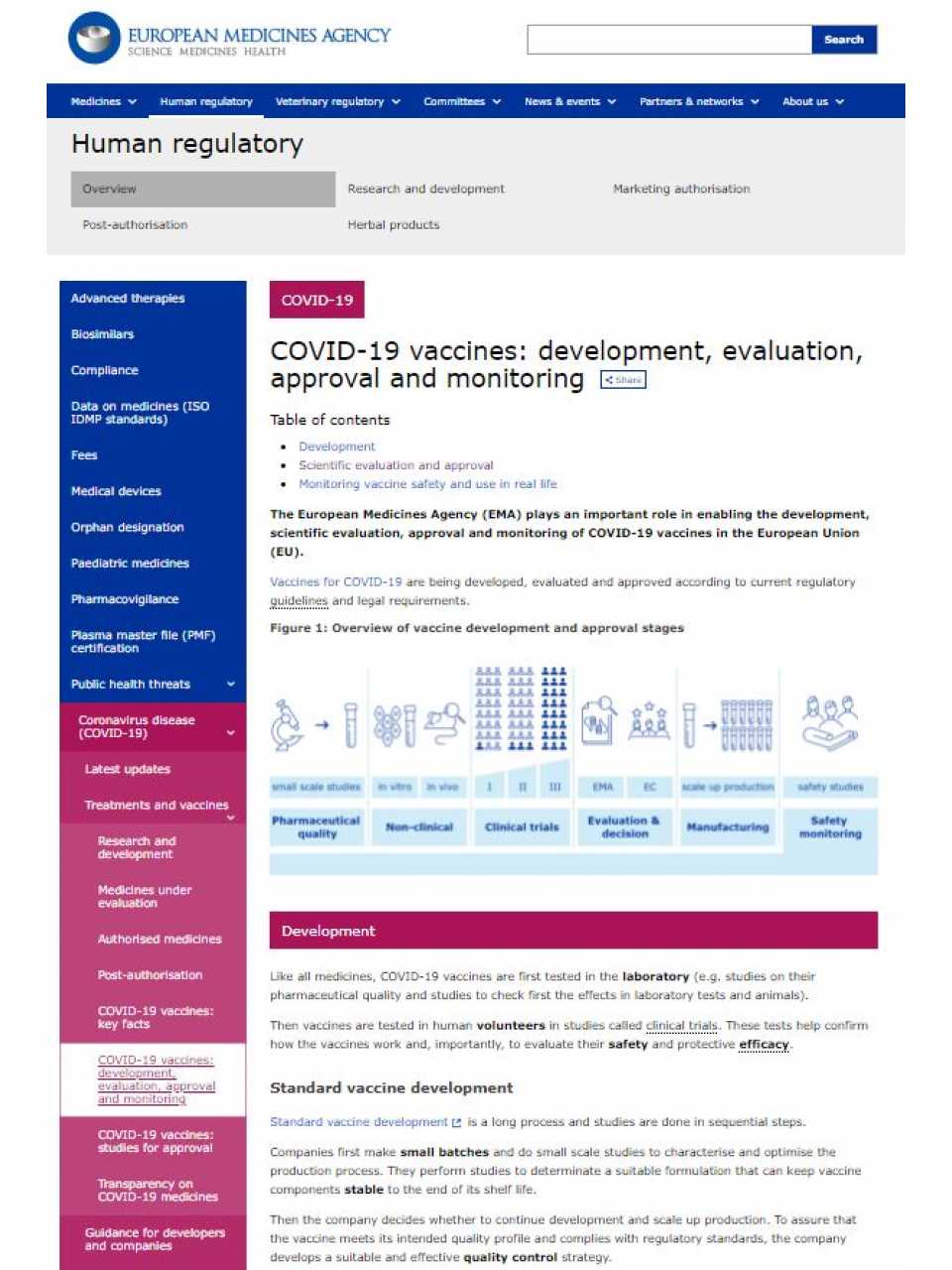 COVID-19 vaccines: development, evaluation, approval and monitoring