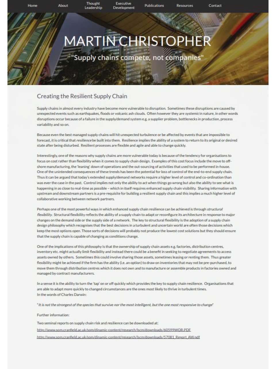 Creating the resilient supply chain