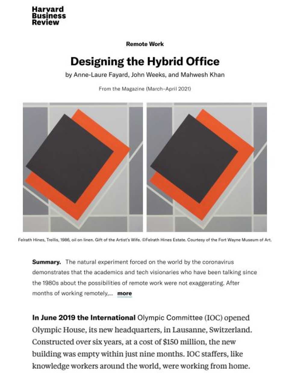 Designing the hybrid office