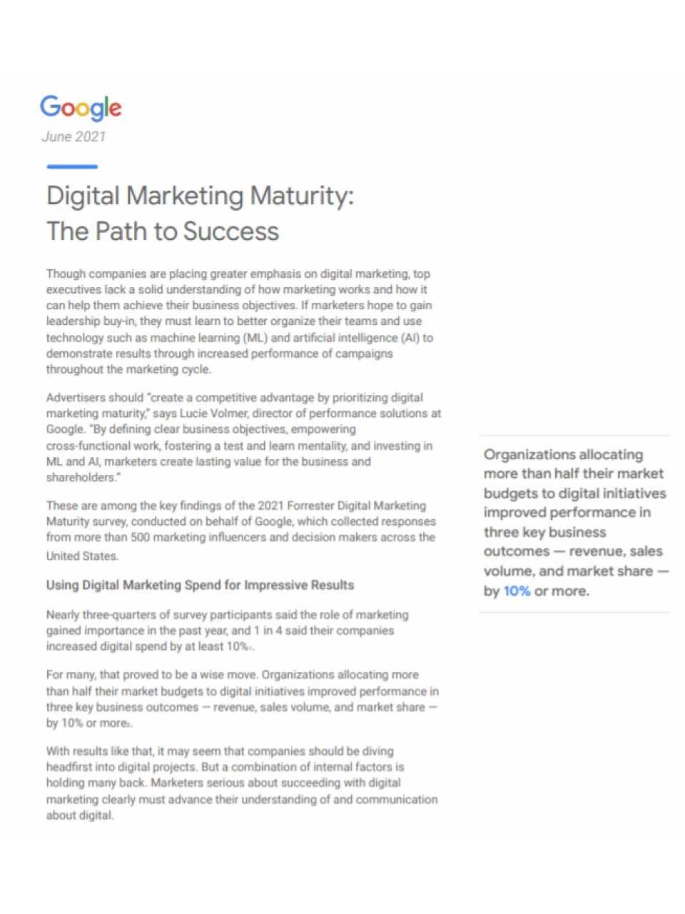 Digital Marketing Maturity: The Path to Success