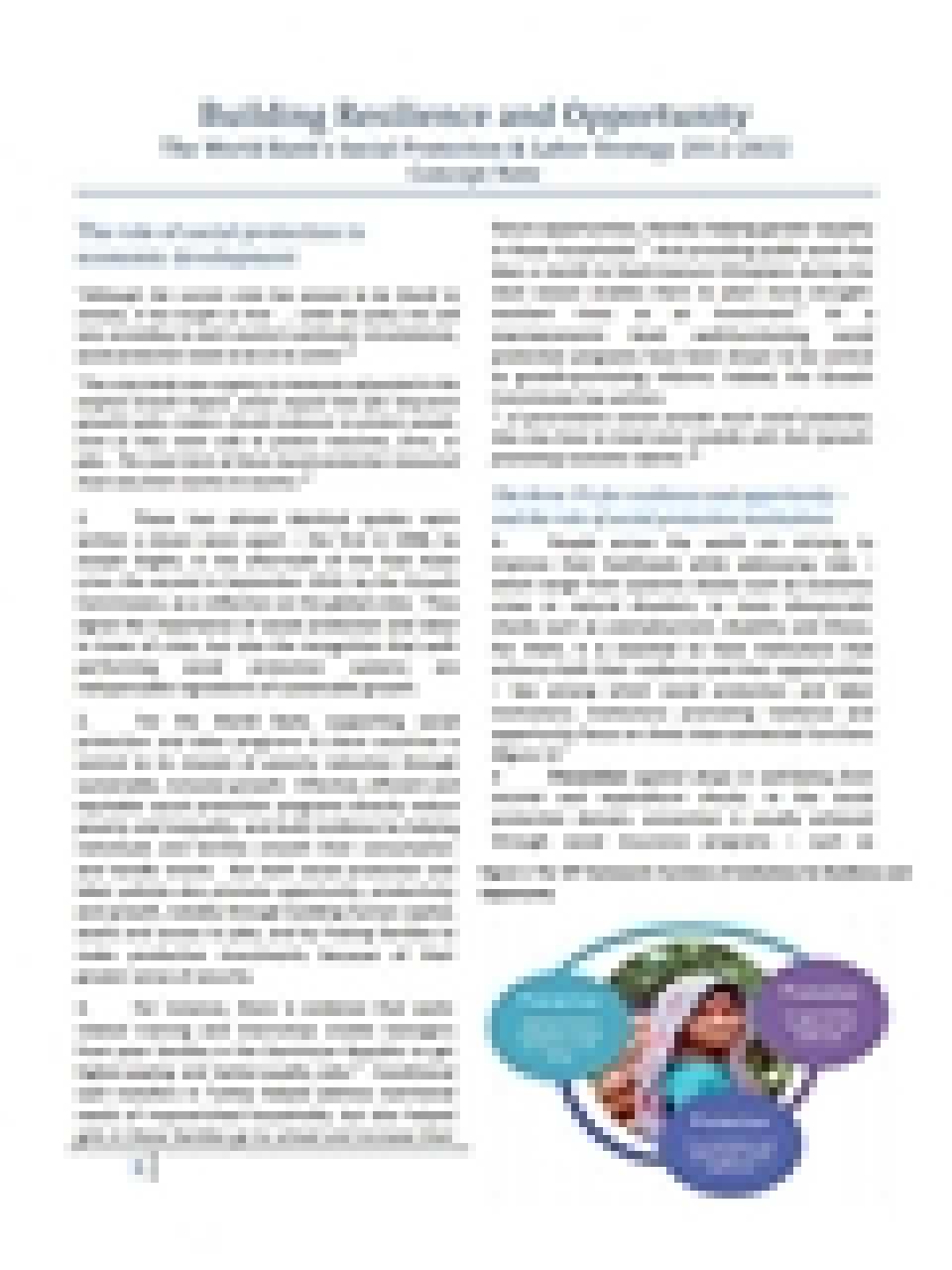 Building resilience and opportunity - The world bank social protection & labor strategy 2012-2022 - Concept note