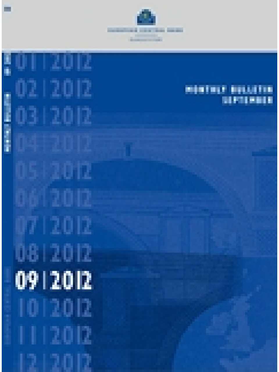 Monthly bulletin (September 2012)