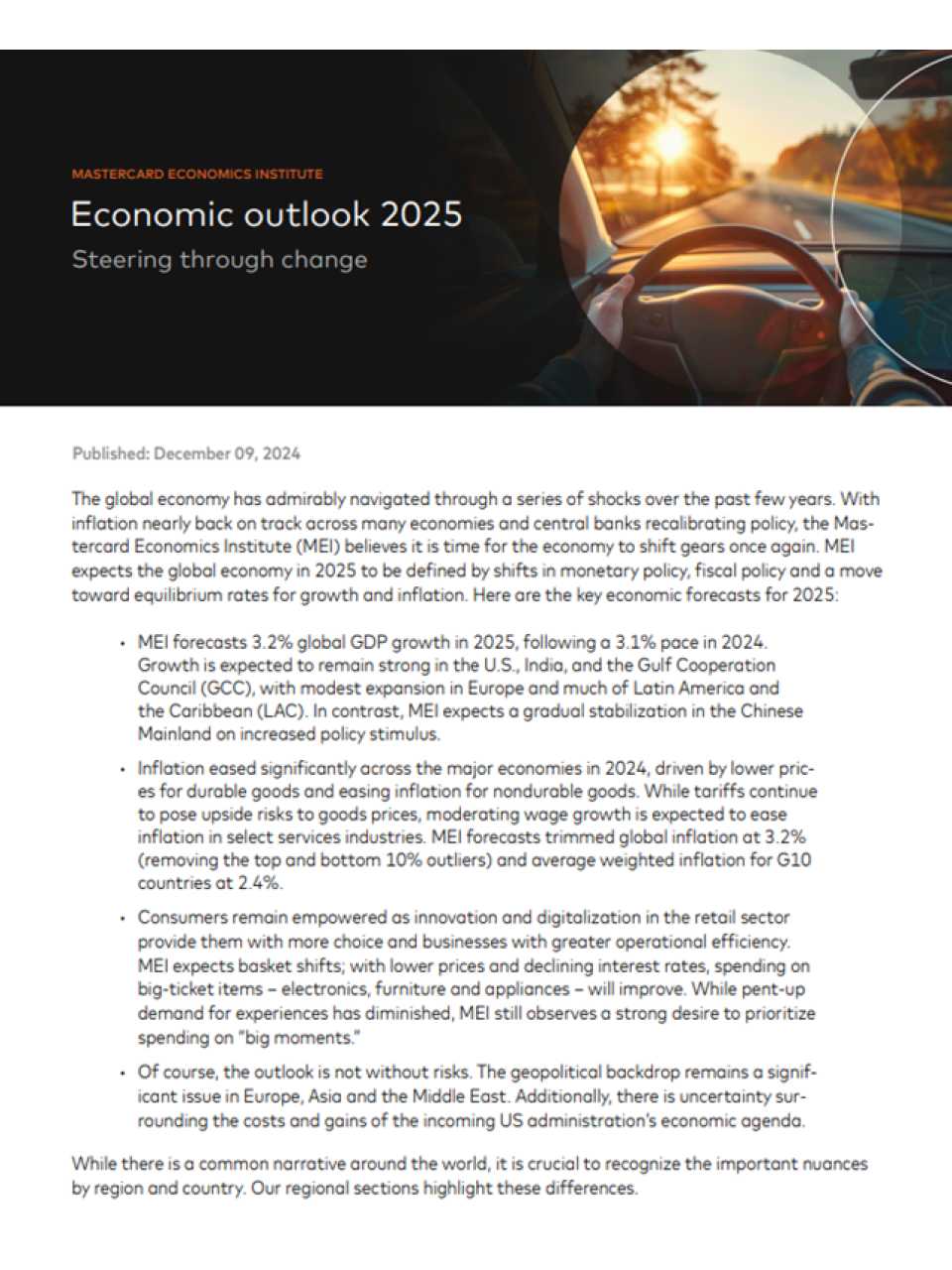 Economic outlook 2025