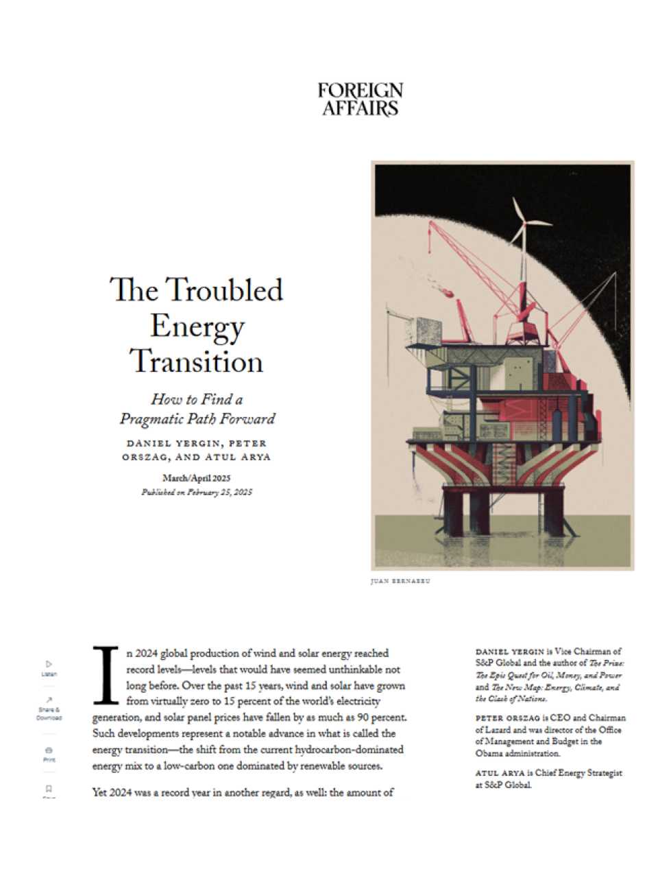 The troubled energy transition