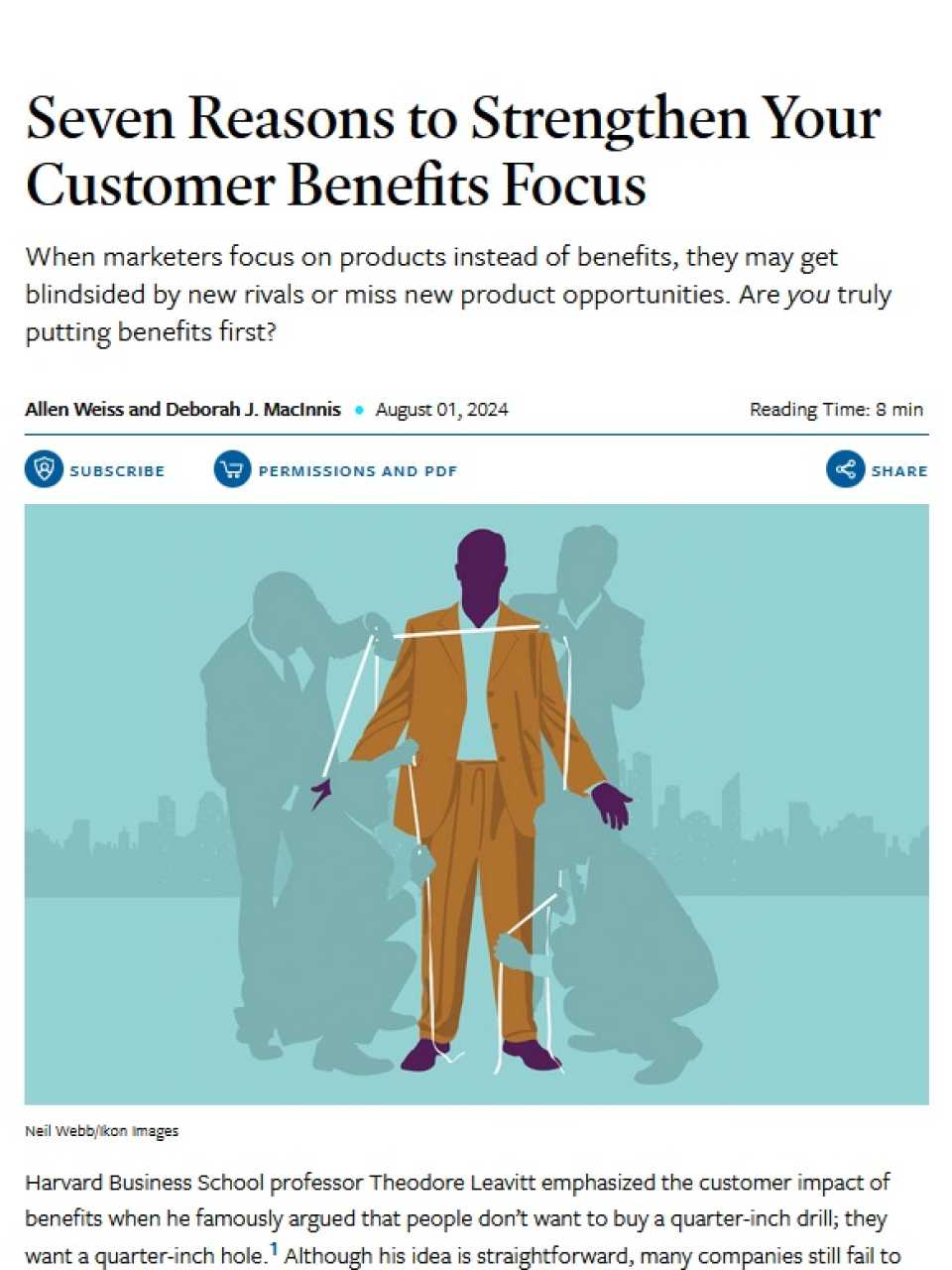 Seven Reasons to Strengthen Your Customer Benefits Focus