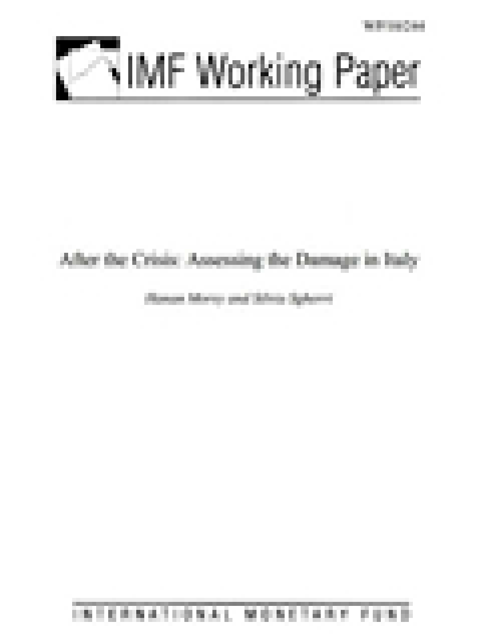 After the crisis: assessing the damage in Italy