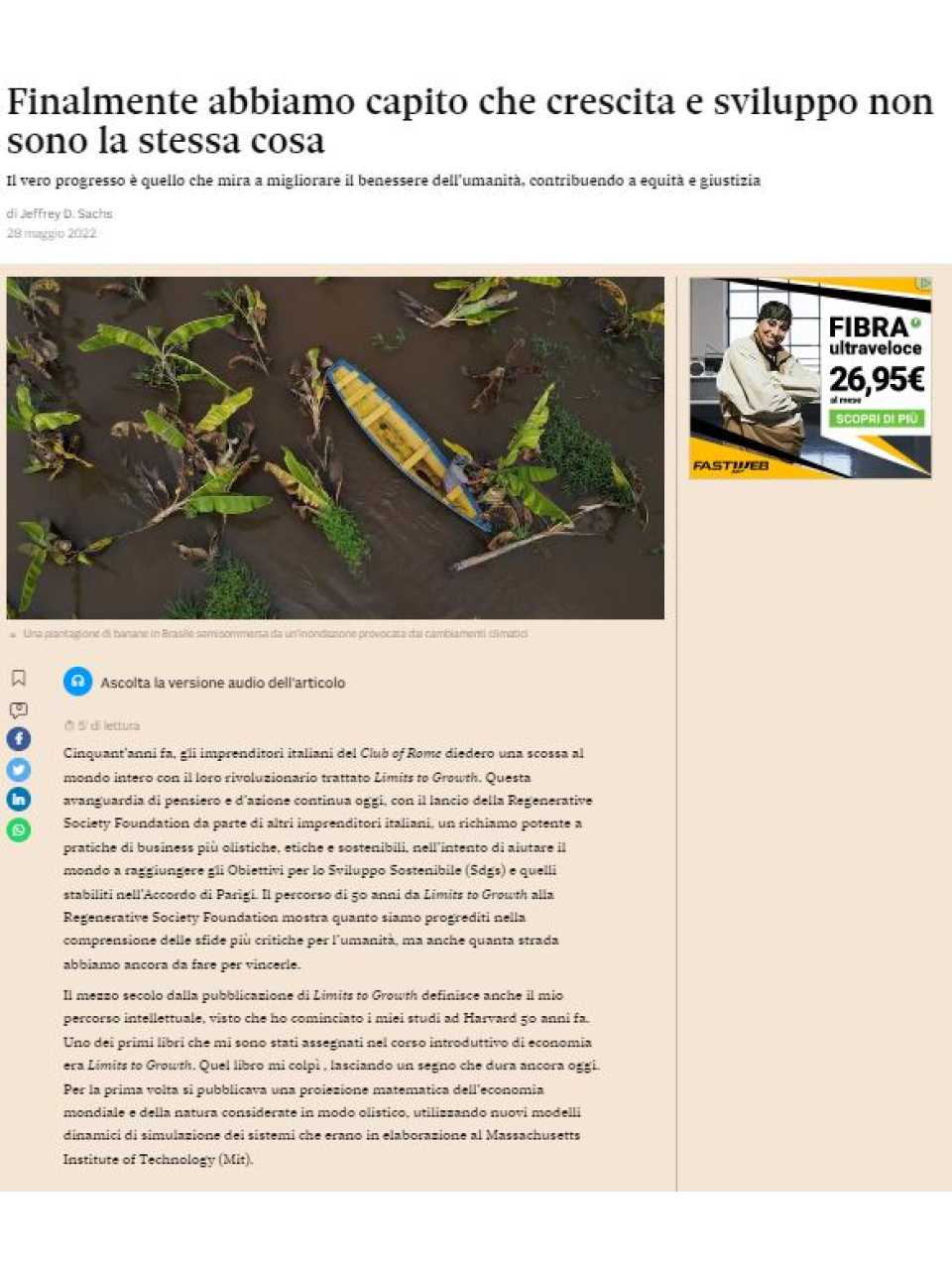 Finalmente abbiamo capito che crescita e sviluppo non sono la stessa cosa