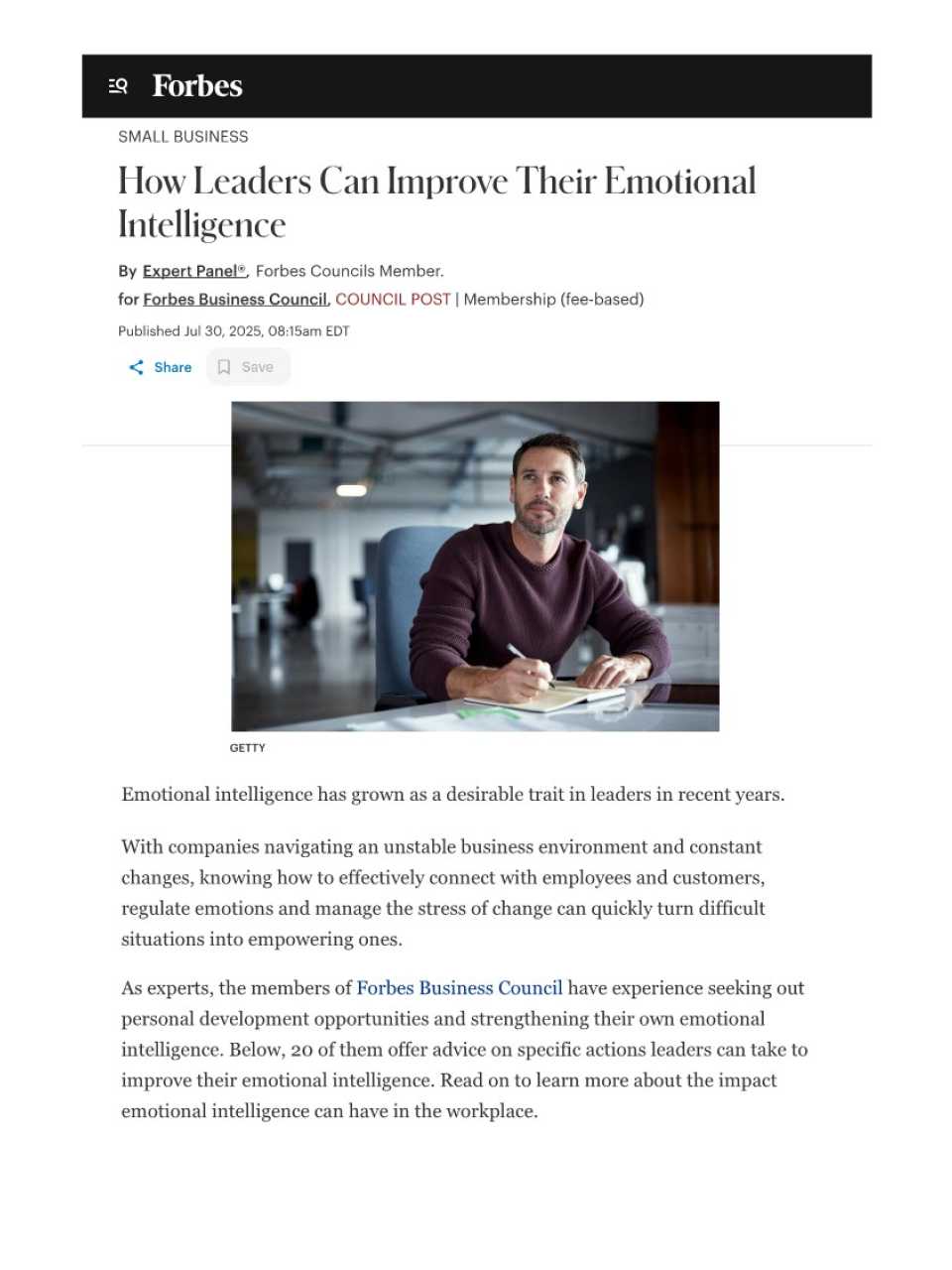 How leaders can improve their emotional intelligence