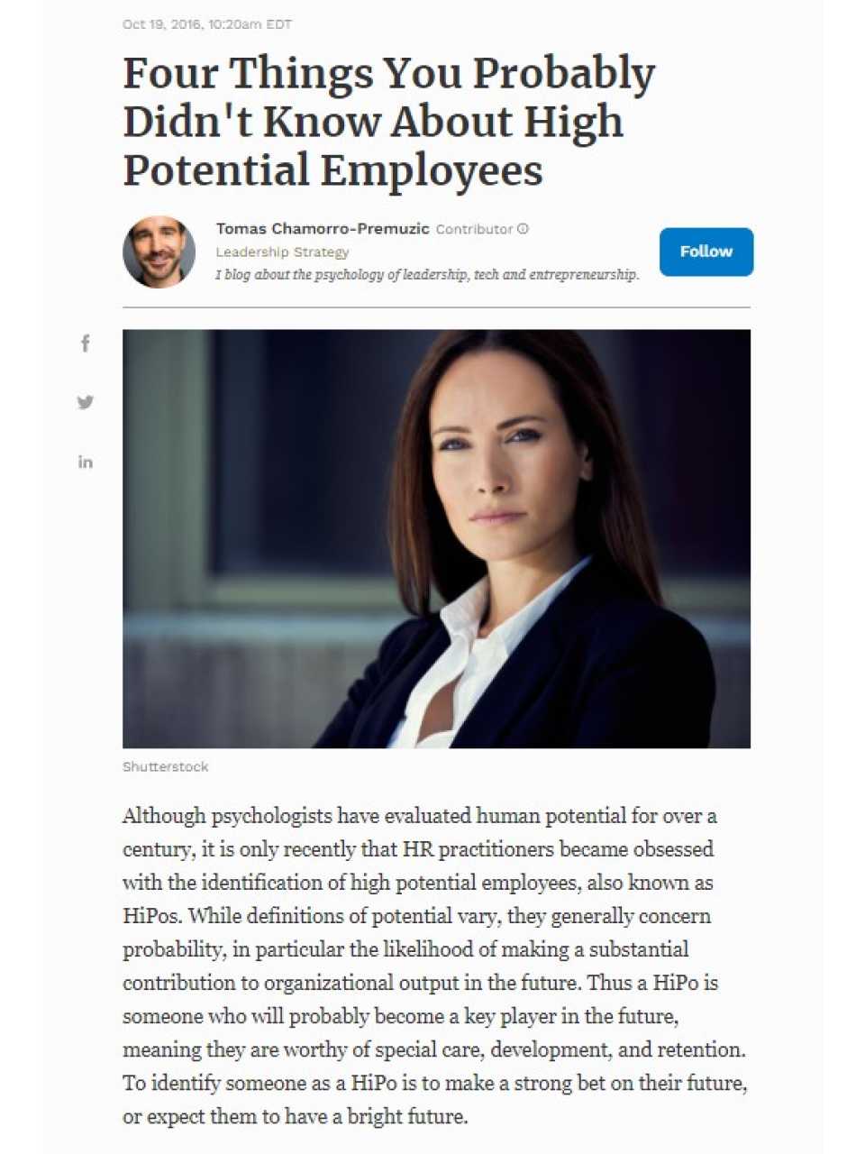 Four Things You Probably Didn't Know About High Potential Employees