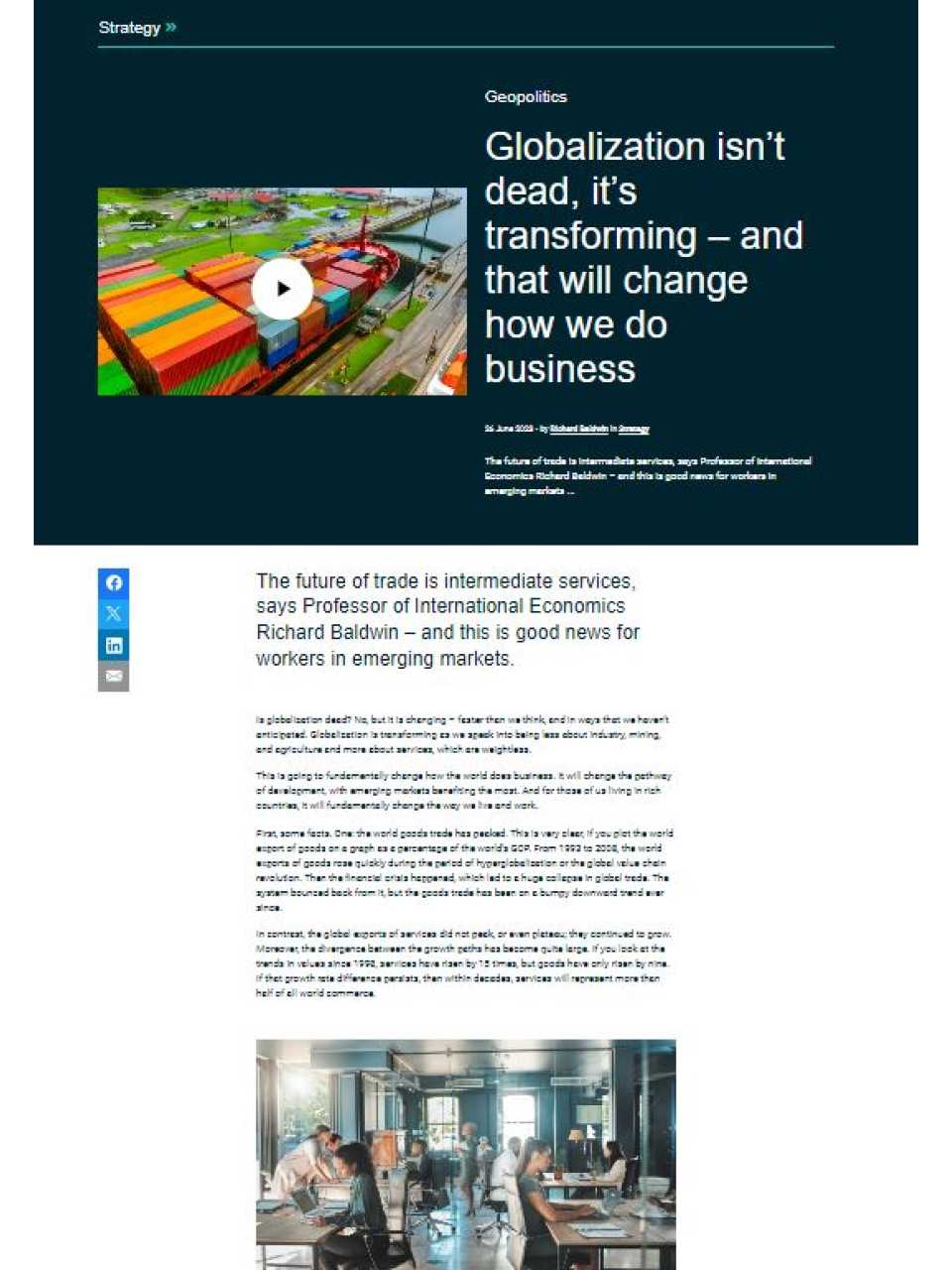 Globalization isn’t dead, it’s transforming – and that will change how we do business 