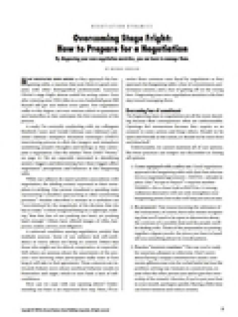 Overcoming stage fright: how to prepare for a negotiation