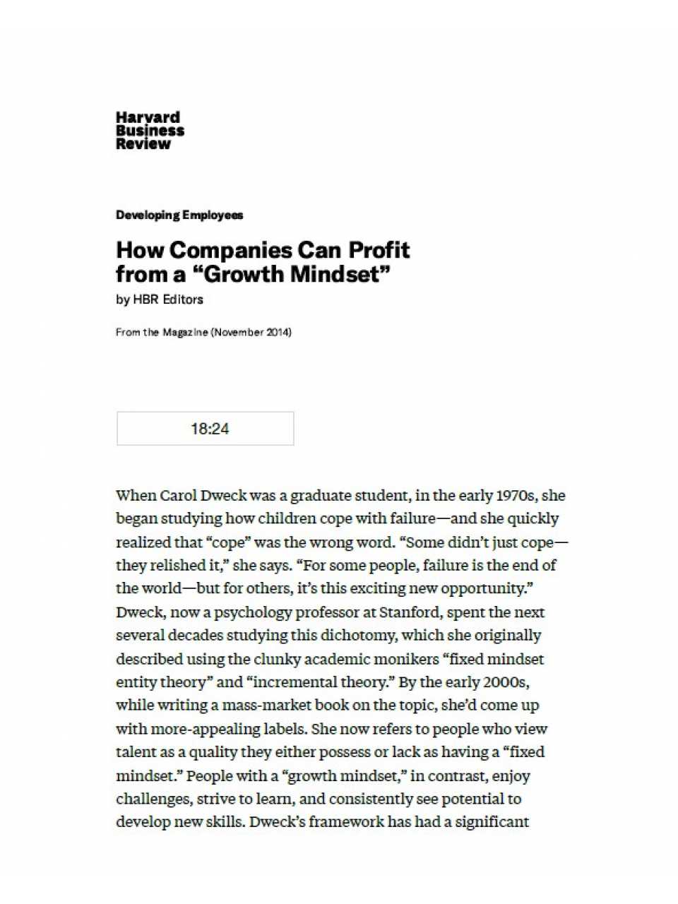 How Companies Can Profit from a “Growth Mindset”
