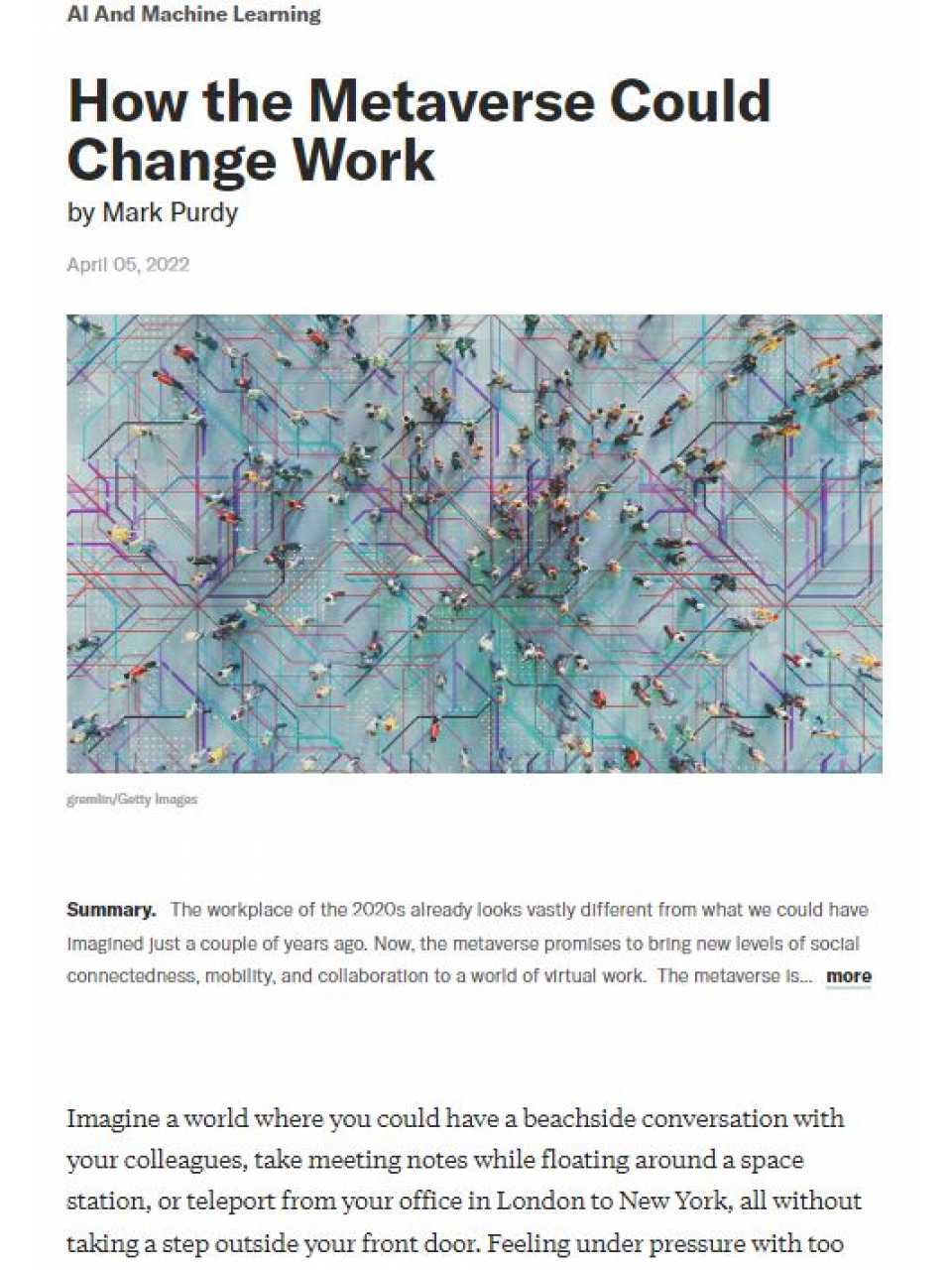 TEHA LIVEVIA WEB
Exploring the Metaverse. An opportunity to innovate and innovate