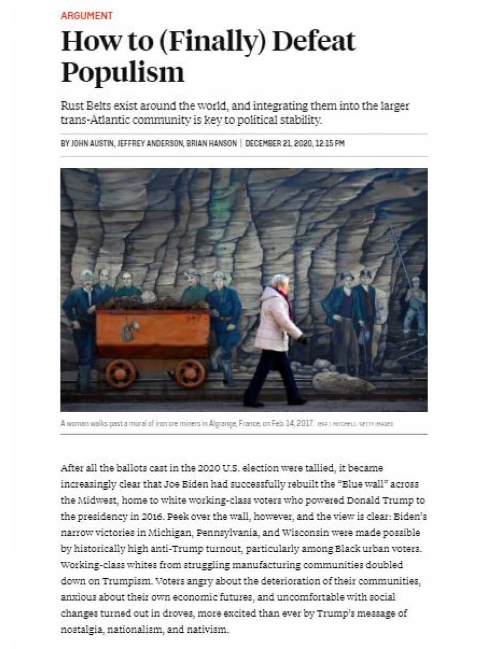 How to (Finally) Defeat Populism