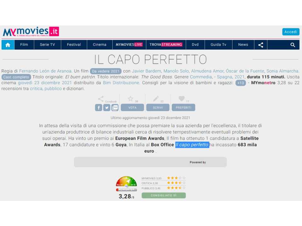 TEHA MANAGEMENT (*)IN PRESENZA E VIA WEB
Leadership, visione e comunicazione: tre skills vincenti dal mondo del cinema. Con ingresso a Cinecittà si Mostra