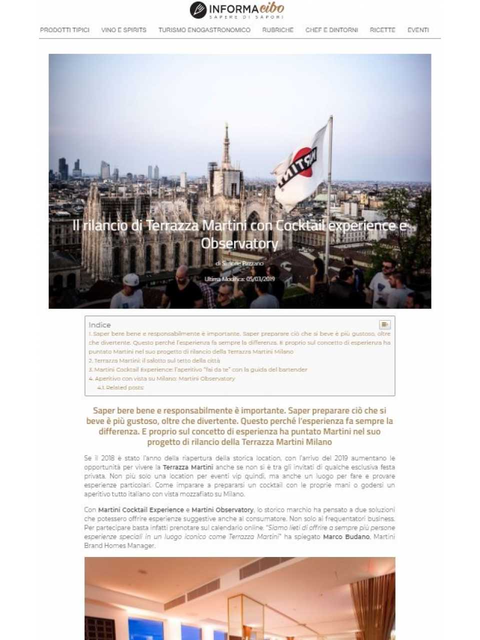 AGGIORNAMENTO PERMANENTEIN PRESENZA
Come nasce il Martini dal 1863: visita allo stabilimento e al Museo di Martini & Rossi